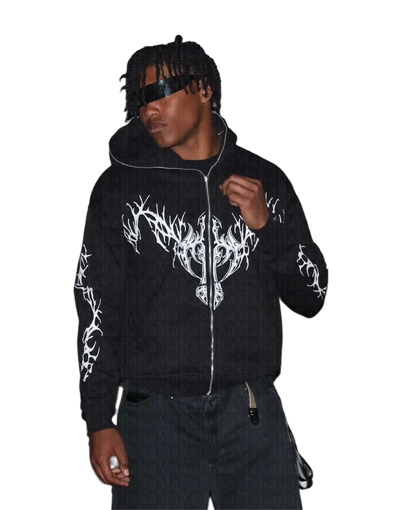 Dark Zip Up Hoodie