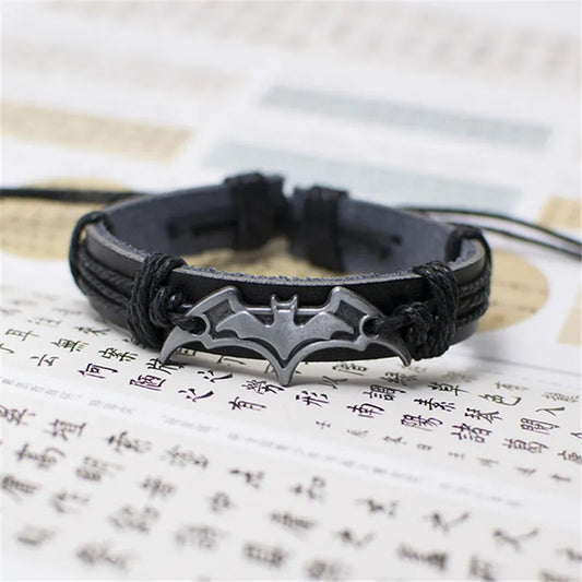 Leather Bat Bracelet