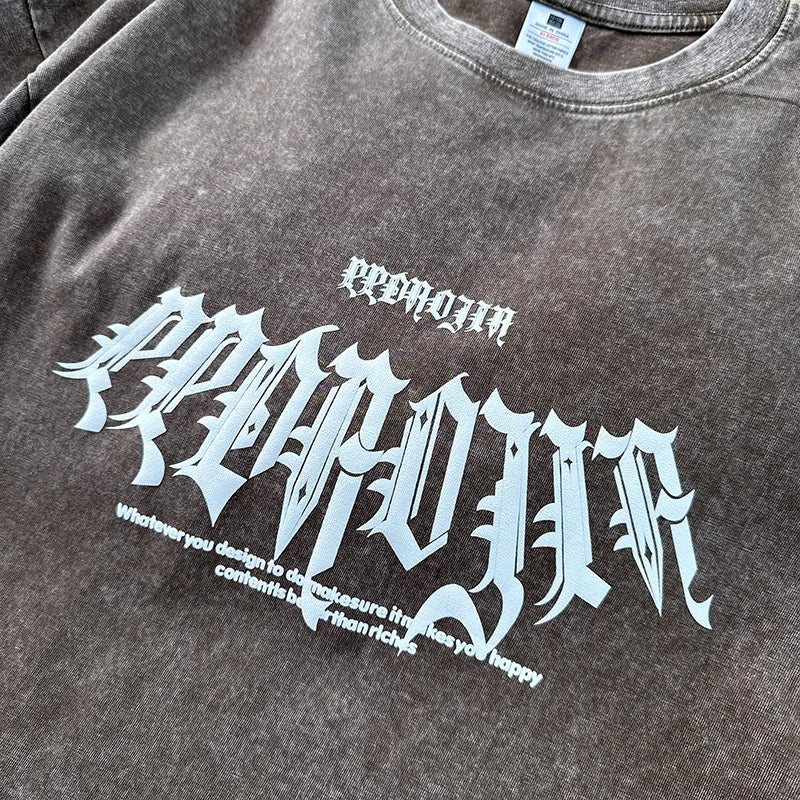 Washed T-shirt Gothic